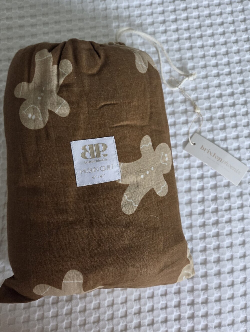 Gingerbread Muslin Blanket